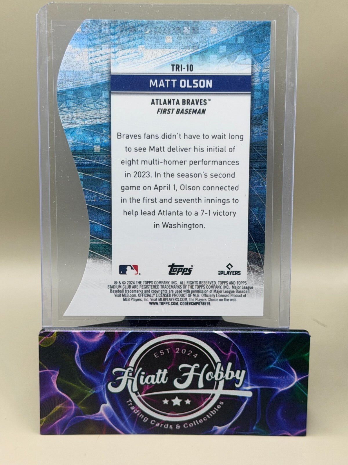 2024 Topps Stadium Club - #TRI-10 Matt Olson - Triumvirates