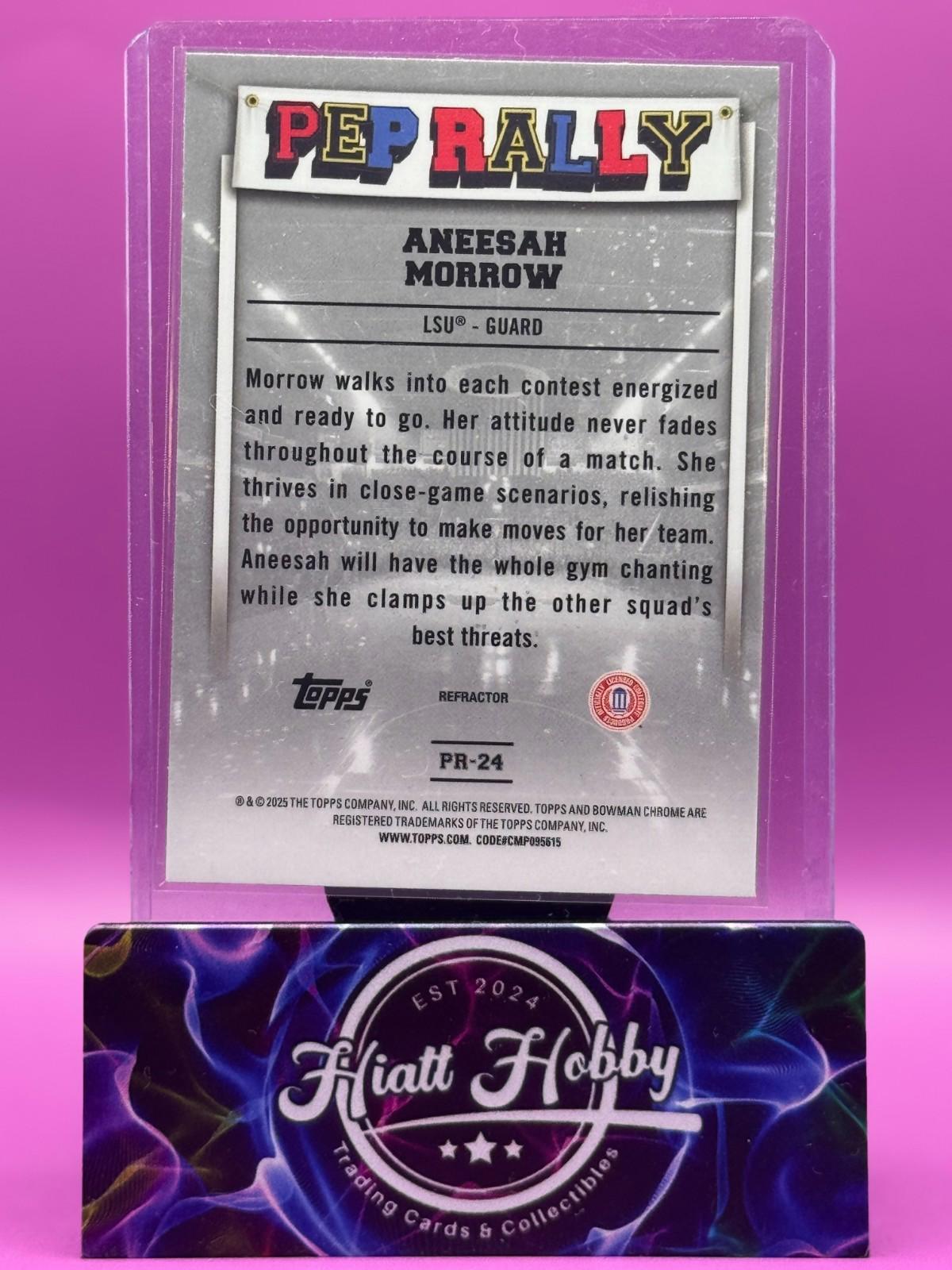 2024-25 Bowman University Chrome Pep Rally Aneesah Morrow #PR-24 Refractor (RC)