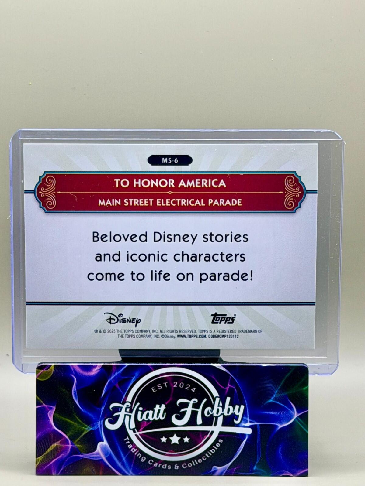 2025 Topps Disneyland 70th - #MS-6 - To Honor America