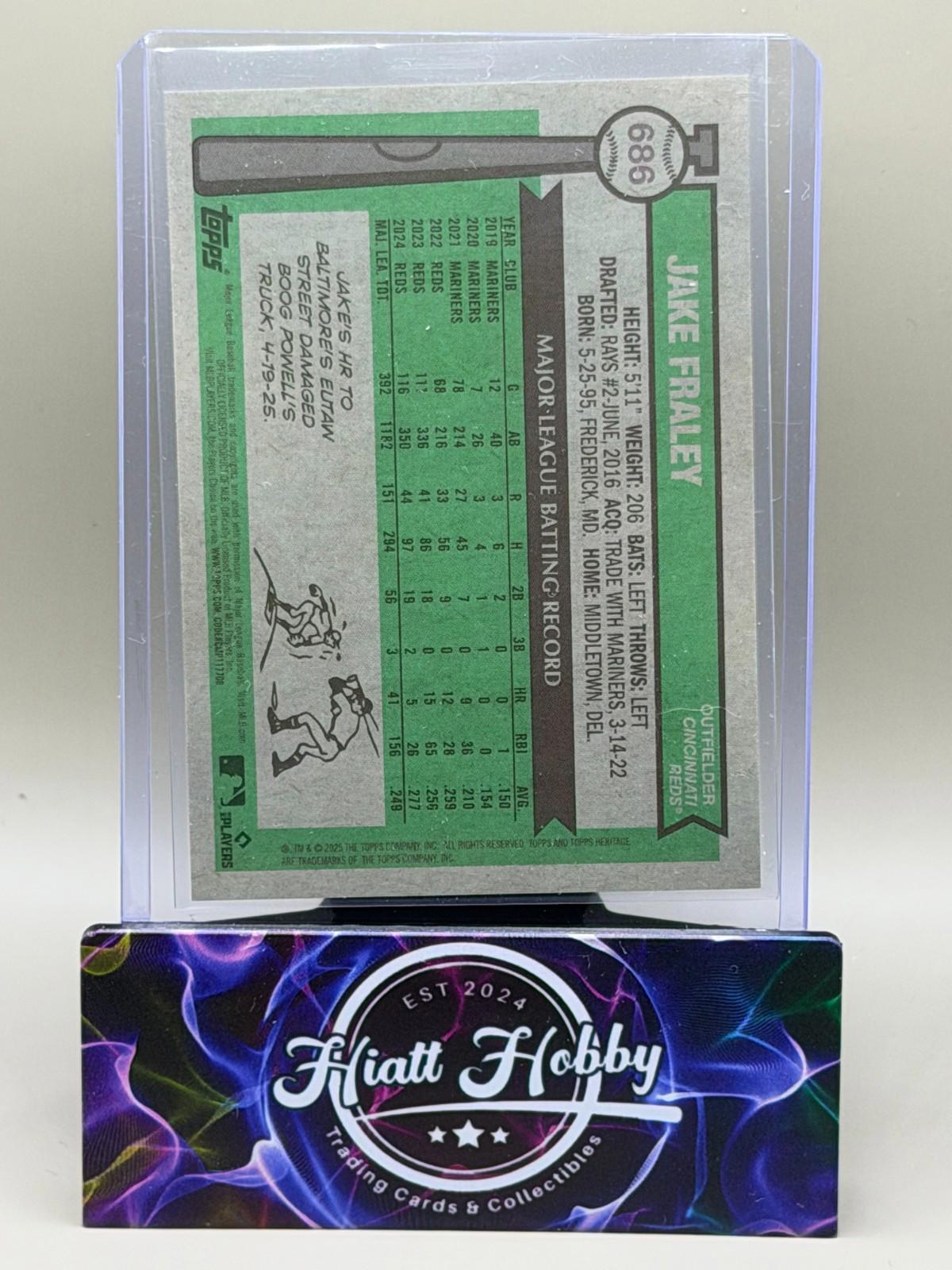 2025 Topps Heritage High Number - Jake Fraley #686 - Chrome