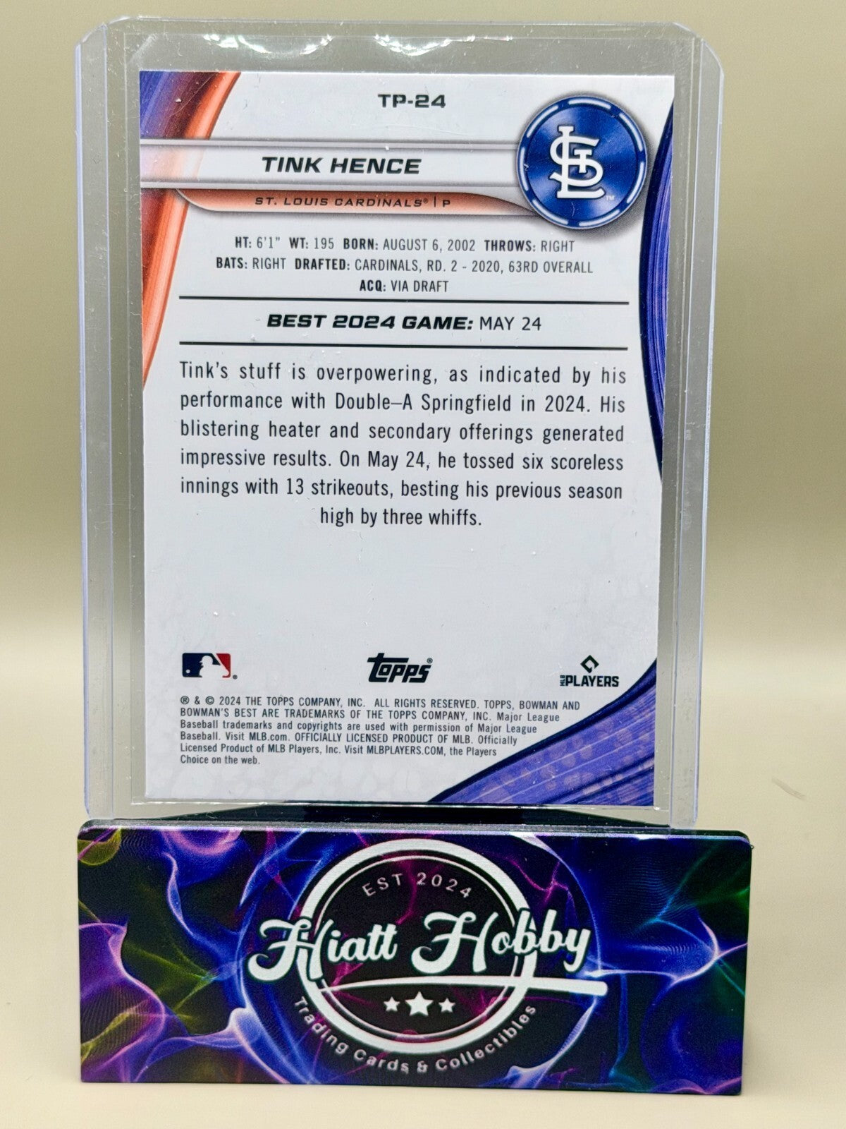 2024 Bowman's Best - #TP-24 Tink Hence - Aqua Lava /199 (RC)