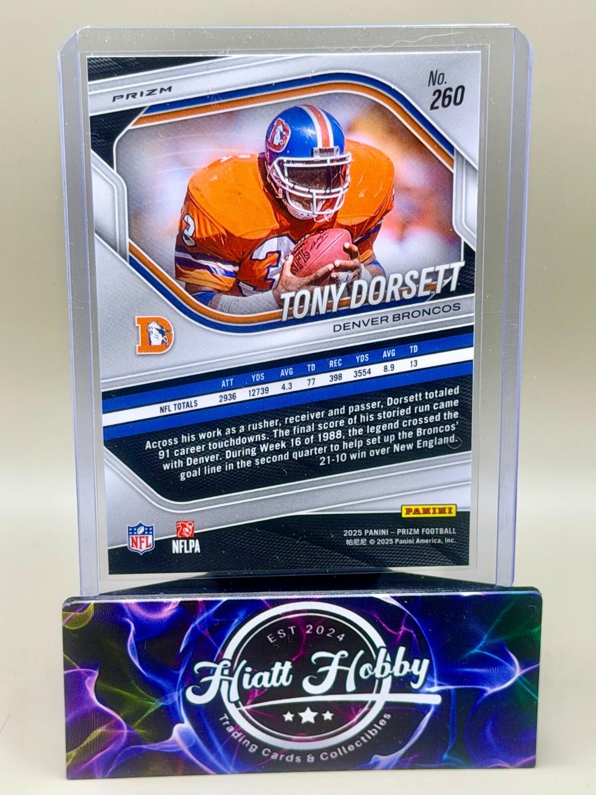 2025 Panini Prizm Football - #260 Tony Dorsett - White Disco Prizm
