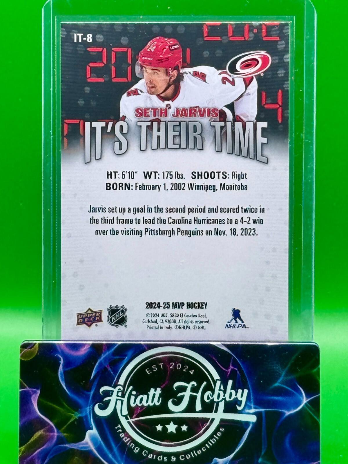 2024-25 Upper Deck MVP Hockey - Seth Jarvis #IT-8 - It's Their Time
