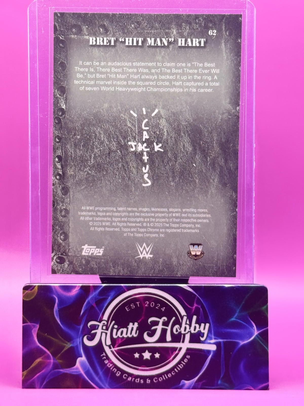 2025 Topps Chrome Cactus Jack WWE - Bret "Hit Man" Hart #62
