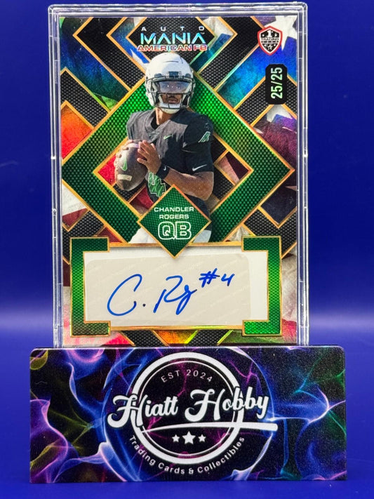 2024 Wild Card Auto Mania - Chandler Rogers #AMASQ-CR - American Flag 25/25