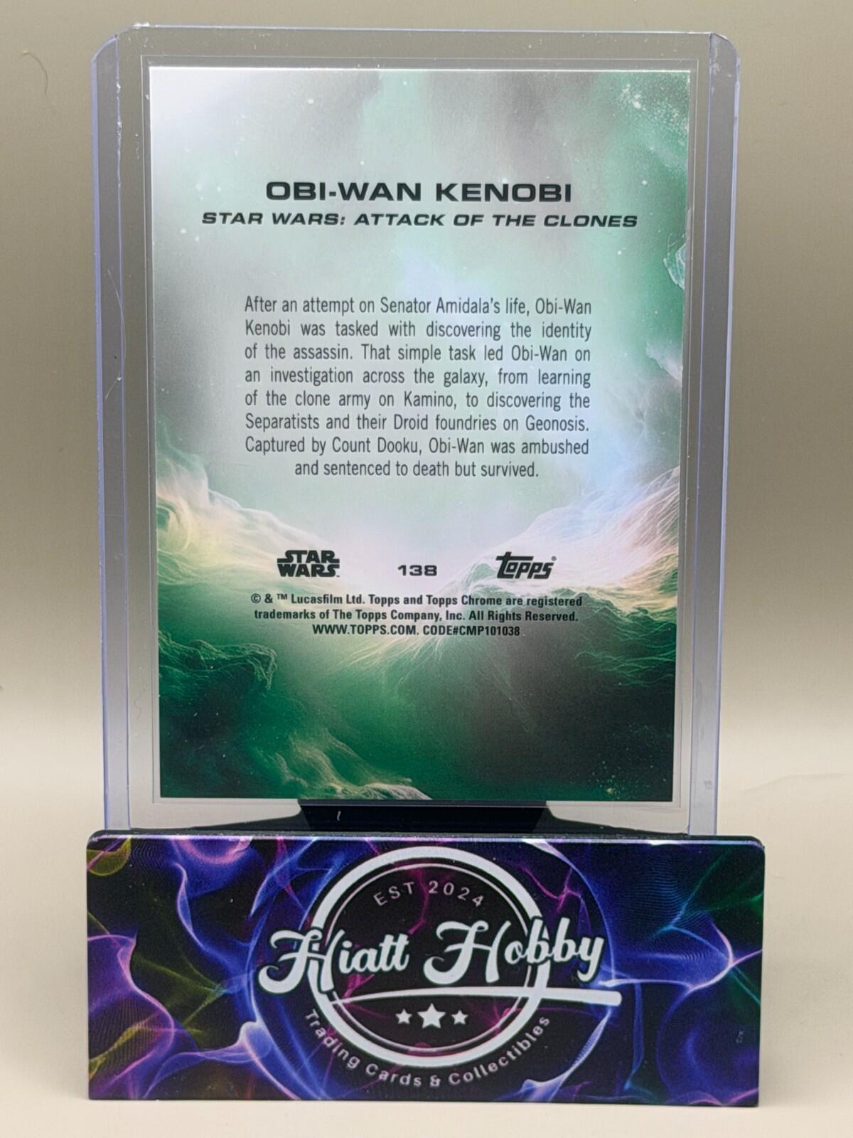 2025 Topps Chrome Star Wars - #138 Obi-Wan Kenobi - Raywave Refractor