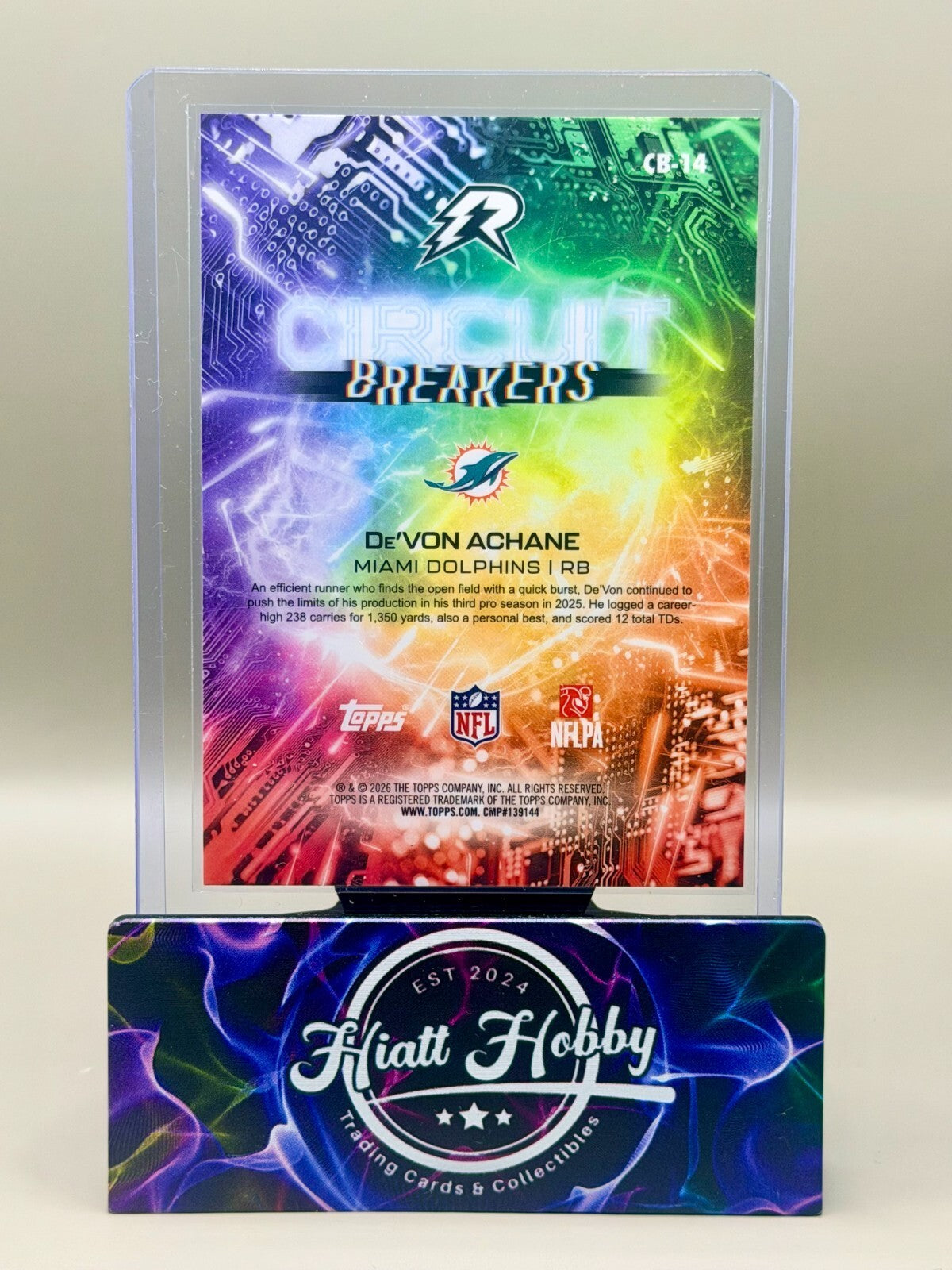 2025 Topps Resurgence - #CB-14 De'Von Achane - Circuit Breakers