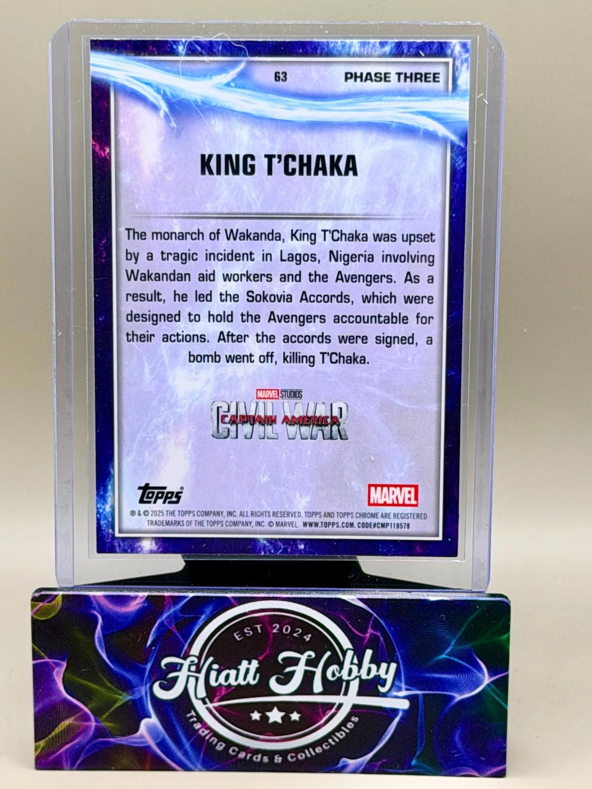 2025 Topps Chrome Marvel Studios - King T'Chaka #63 - Geometric Refractor