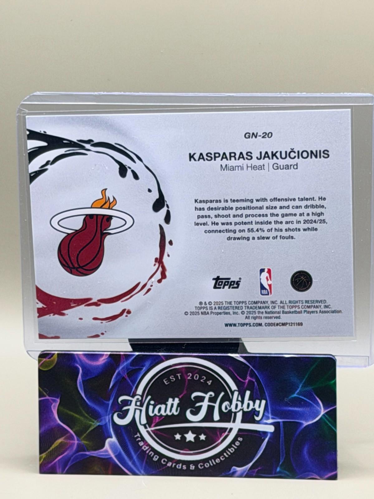2025-26 Topps Basketball - Kasparas Jakucionis #GN-20 - Generation Now Holofoil