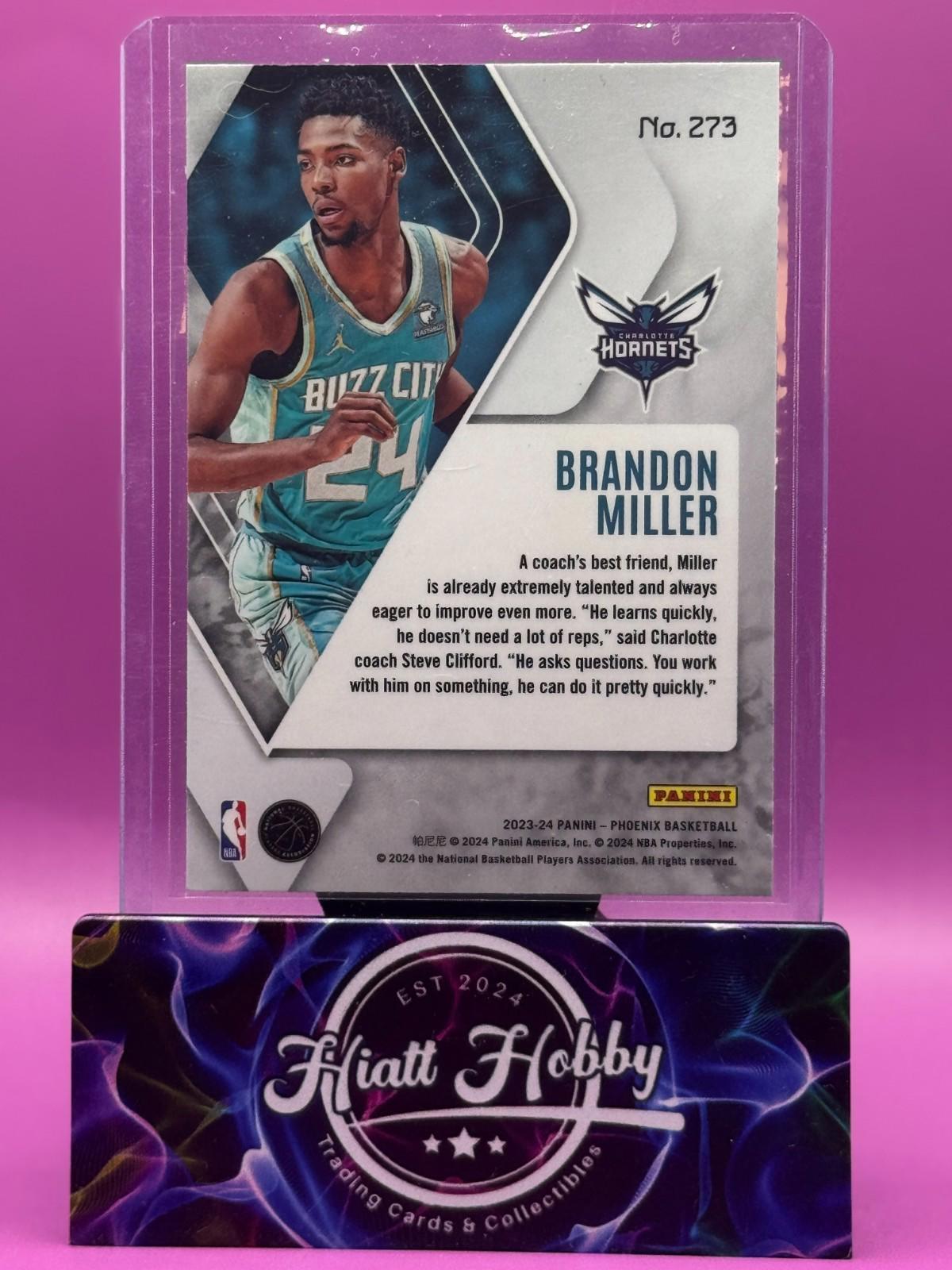 2023-24 Panini Phoenix - Rookies Brandon Miller #273 Blue Ice (RC)