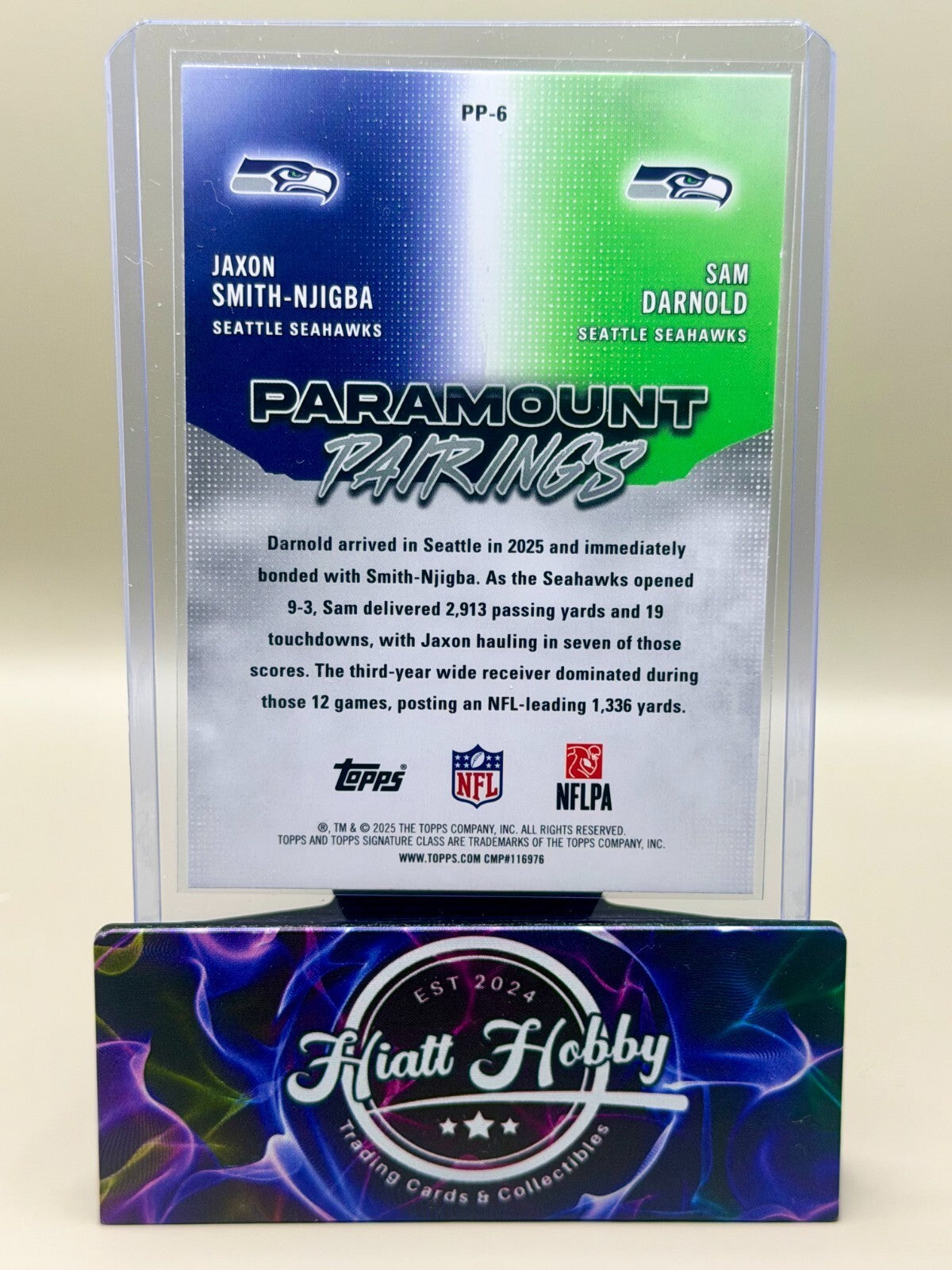 2025 Topps Signature Class - #PP-6 Smith-Njigba / Darnold - Paramount Pairings