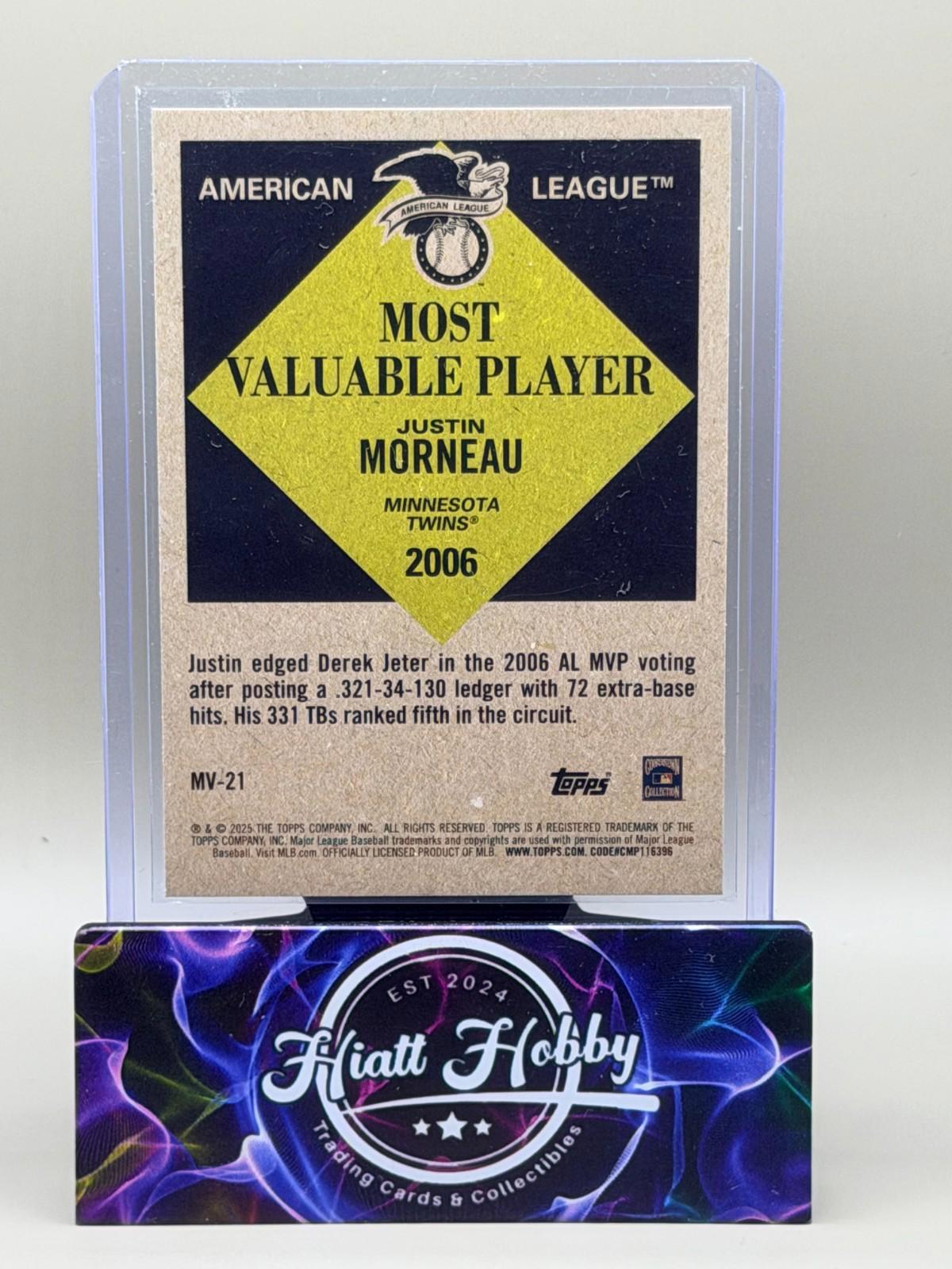 2025 Topps Update Series - Most Valuable Justin Morneau #MV-21