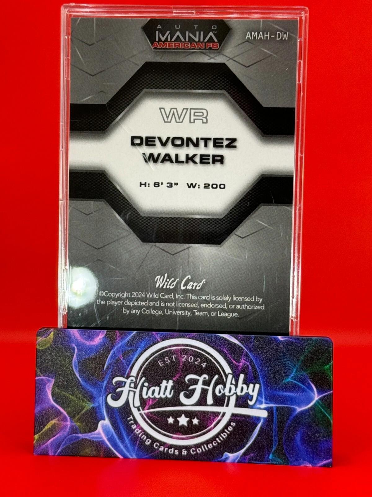 2024 Wild Card Auto Mania -Devontez Walker #AMAH-DW -Vintage Flag Laser Foil 1/1
