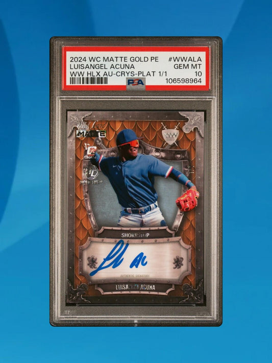 2024 Wild Card Matte - Luisangel Acuna Gold Weekend Warrior 1/1 - PSA 10