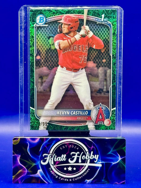 2025 Bowman Chrome - Kevyn Castillo #BCP-82 - Green Grass Refractor /99 (RC)