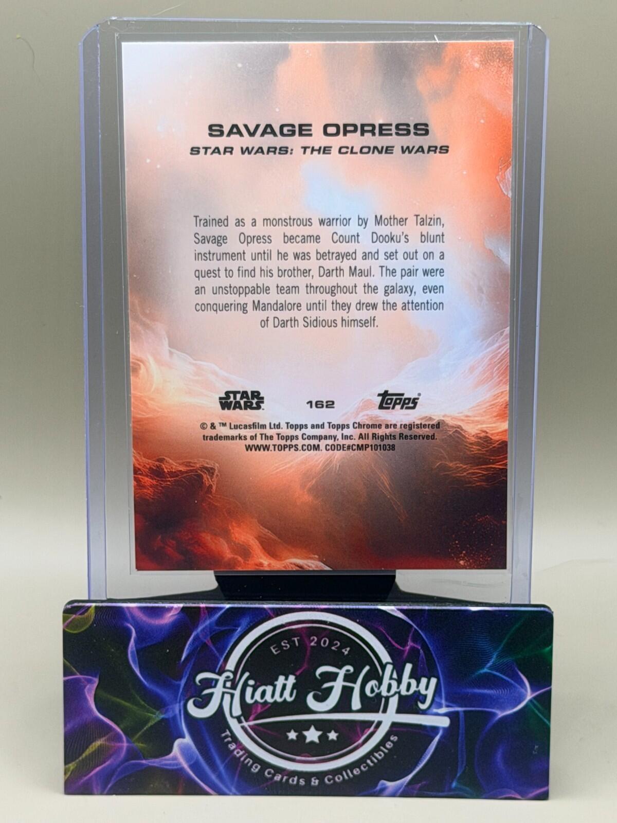 2025 Topps Chrome Star Wars - #162 Savage Opress - Raywave Refractor