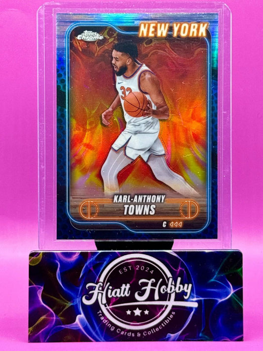 2024-25 Topps Chrome - Karl-Anthony Towns #52 - Blue Ball Refractor