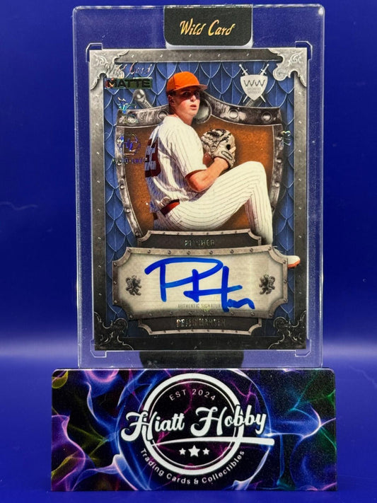 2024 Wild Card Matte - Peter Hansen #WWA-PH - Blue/Gold Weekend Warrior Auto /3