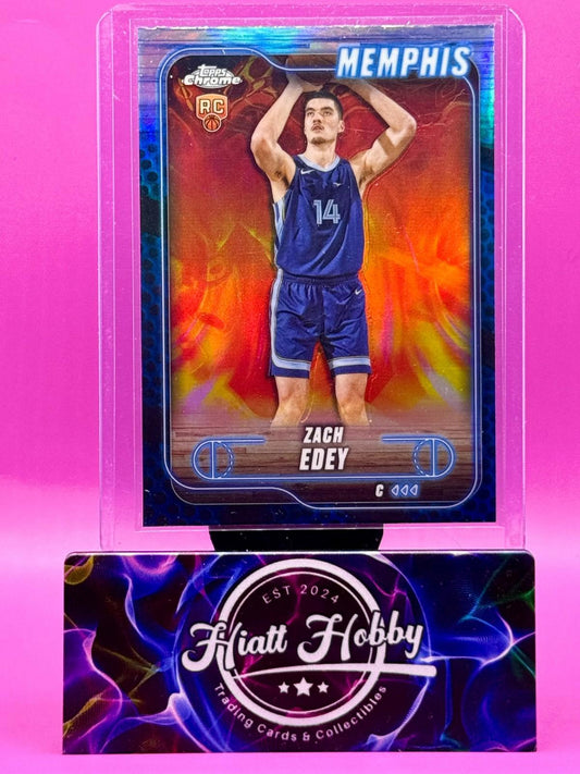 2024-25 Topps Chrome - Zach Edey #152 - Blue Ball Refractor (RC)