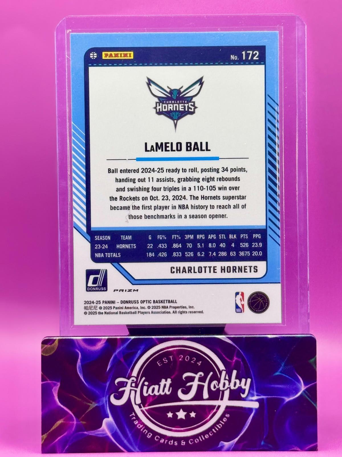 2024-25 Panini Donruss Optic - LaMelo Ball #172 - Holo Silver Prizm