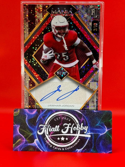 2024 Wild Card Auto Mania - Jawhar Jordan #AMAD-JJ Auto - Flag Speckle /10