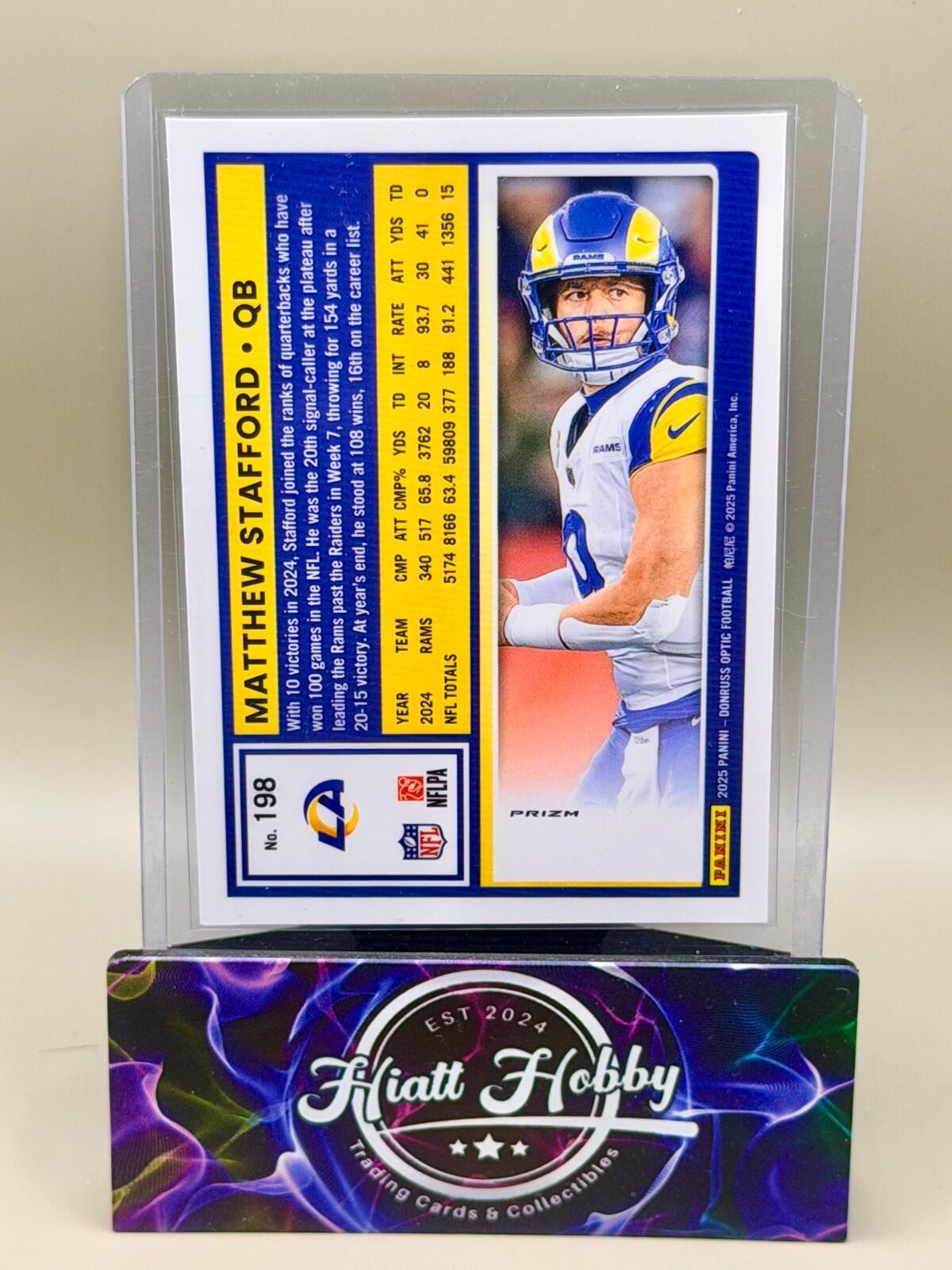2025 Panini Donruss Optic - #198 Matthew Stafford - Holo Prizm