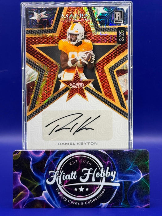 2024 Wild Card Auto Mania - Ramel Keyton #AMAS-RK - American Flag - Mojo /25