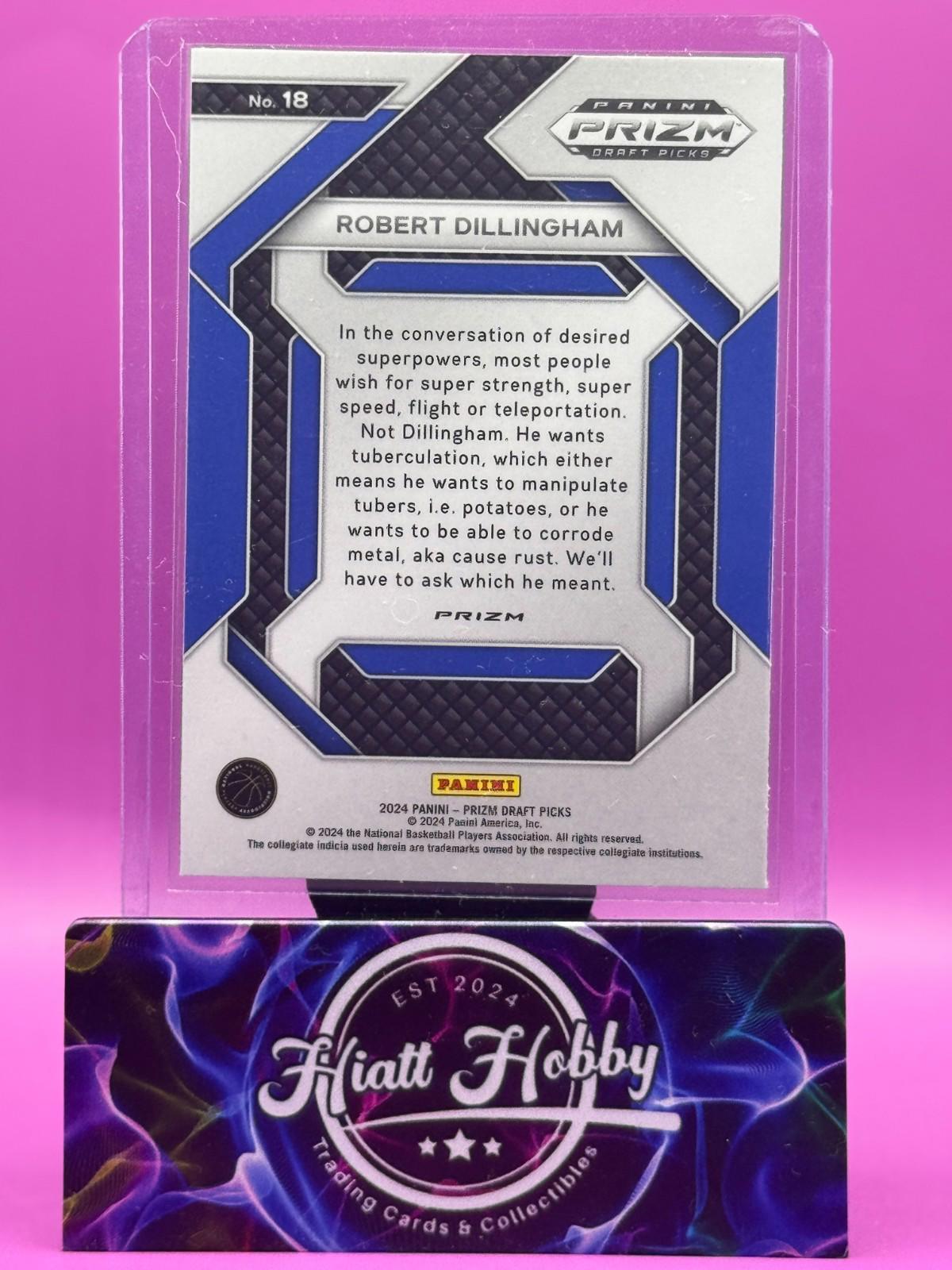 2024 Panini Prizm Draft Picks - New Recruits Robert Dillingham #18 Silver (RC)