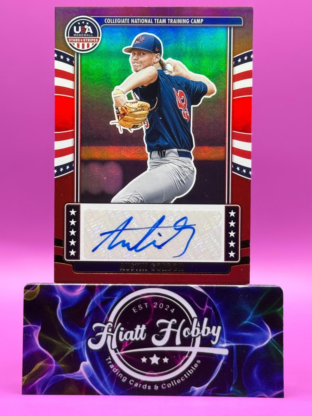 2024 Panini Stars and Stripes - Signatures Red #NTS-AG Austin Gordon /49