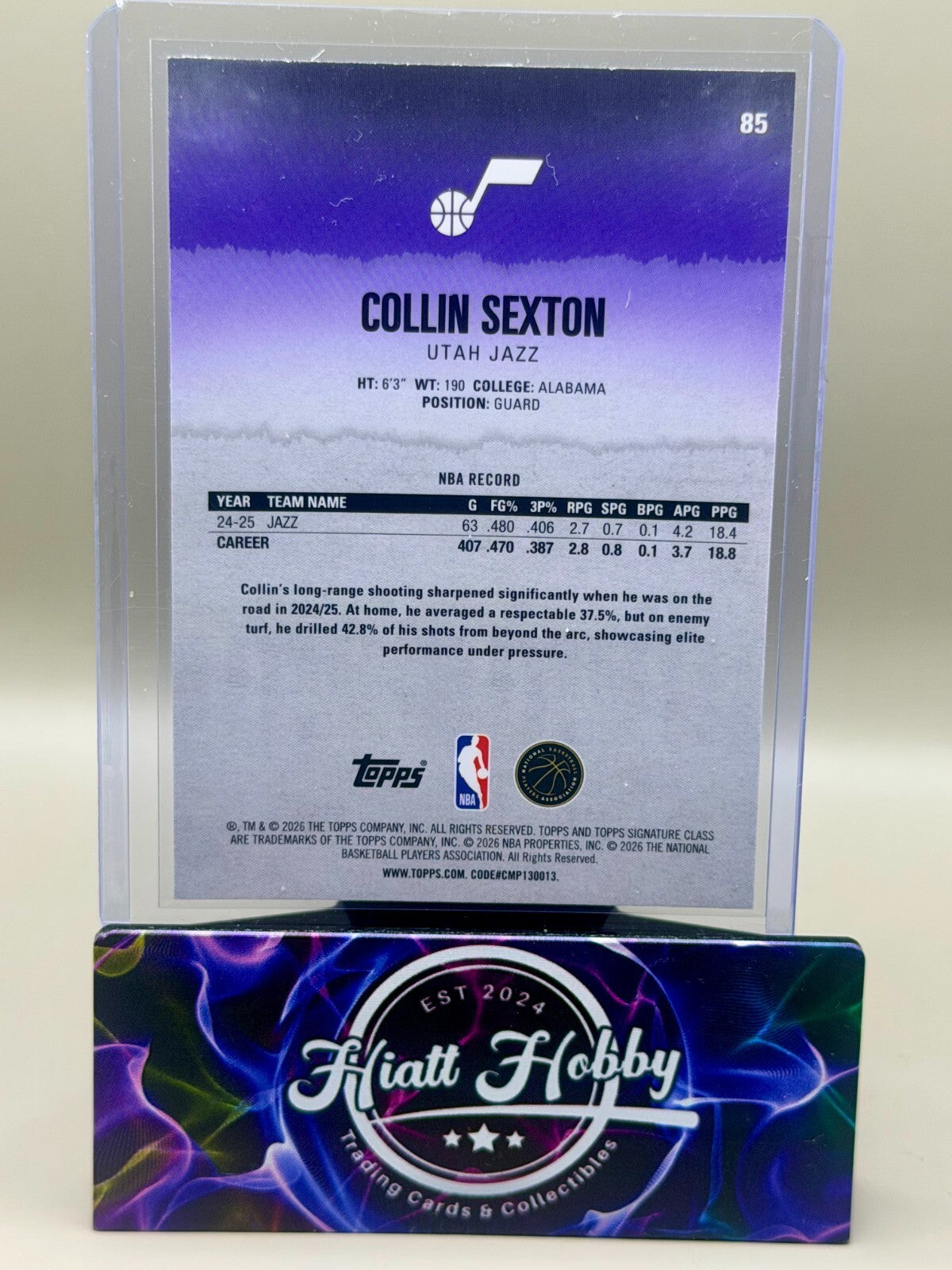 2025-26 Topps Signature Class Basketball - #85 Collin Sexton - Chrome