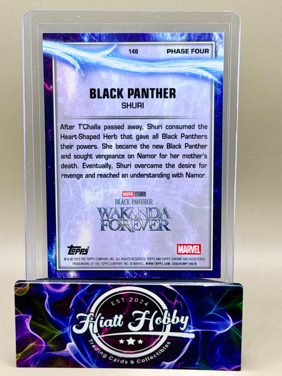 2025 Topps Chrome Marvel Studios Shuri Black Panther #140 - Black Geometric /10