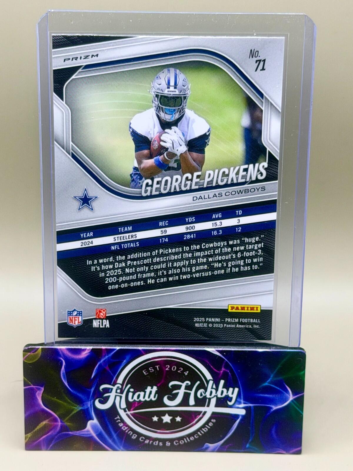 2025 Panini Prizm Football - #71 George Pickens - Silver Holo Prizm