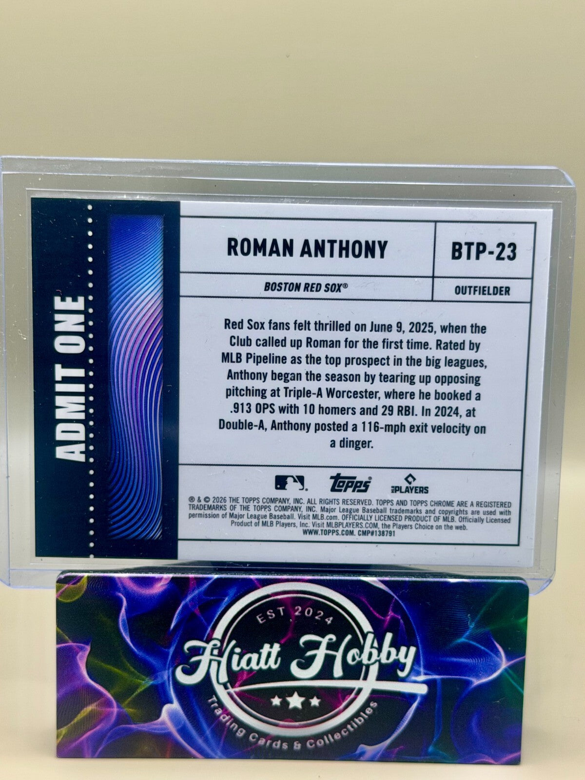 2026 Topps Chrome - #BTP-23 Roman Anthony - Big Ticket Player