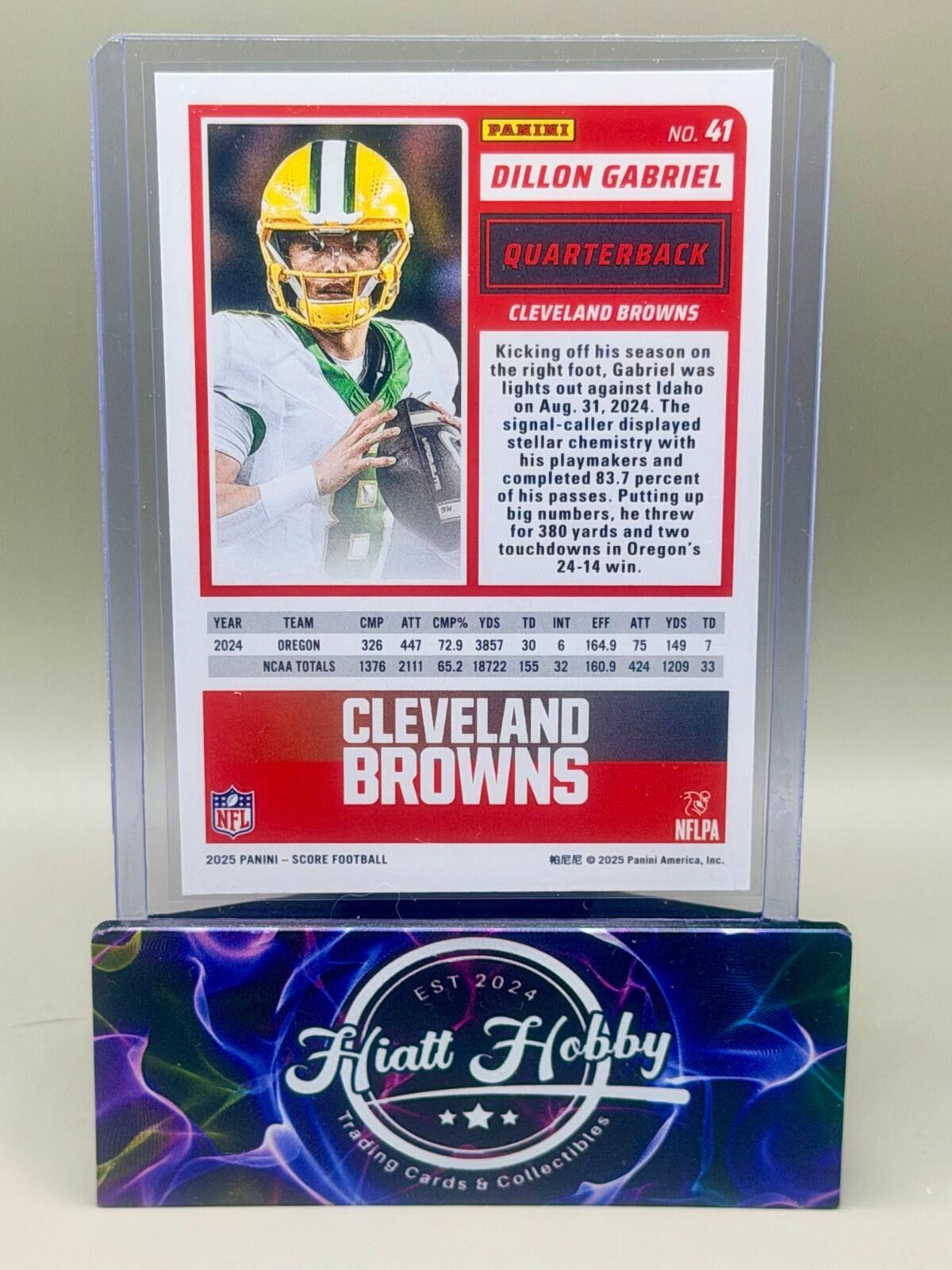 2025 Panini Score - #41 Dillon Gabriel (RC)