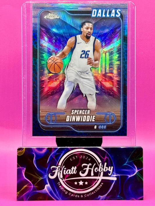2024-25 Topps Chrome - Spencer Dinwiddie #175 - Blue Ball Refractor