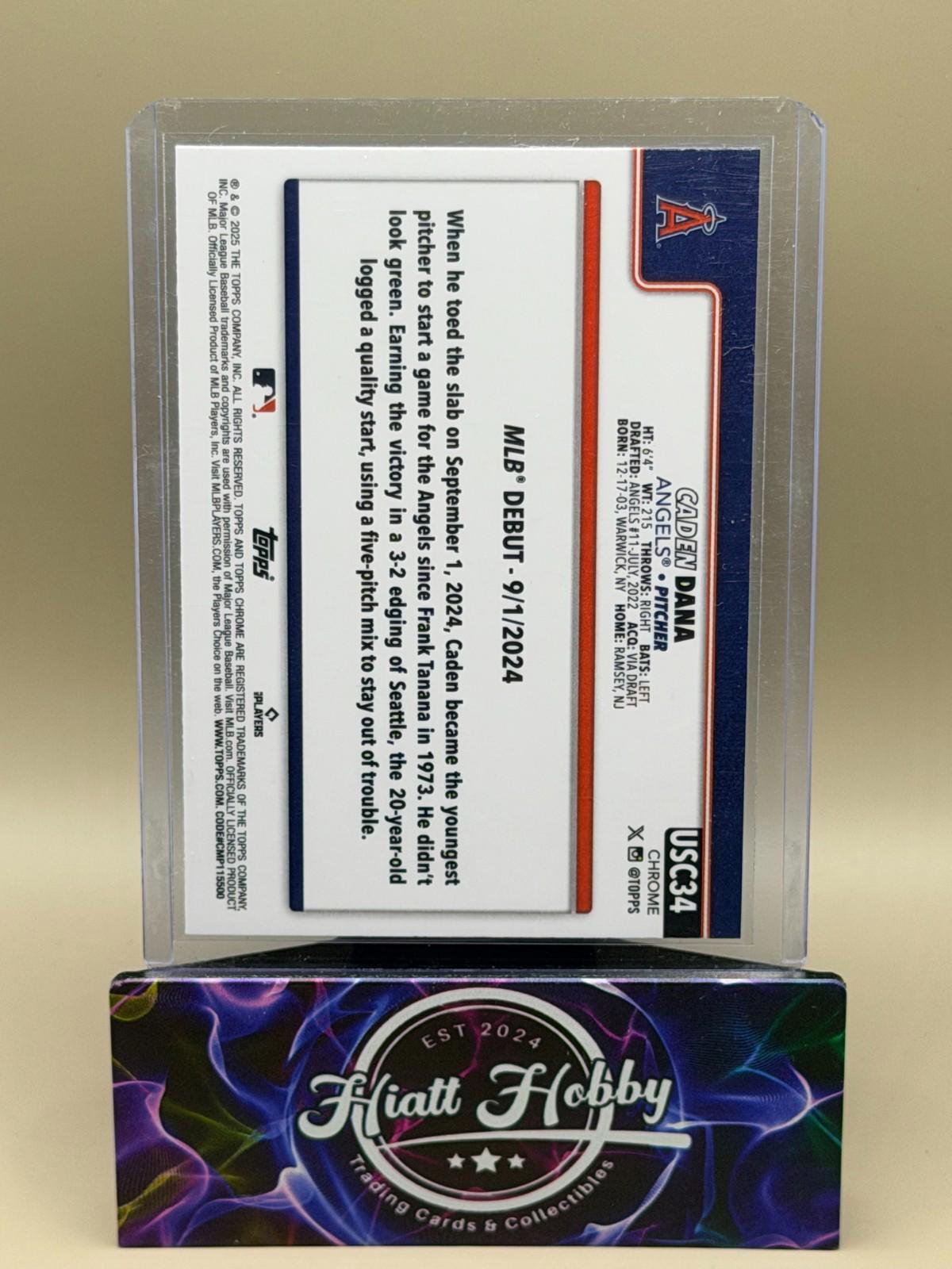 2025 Topps Chrome Update - Caden Dana #USC34 - Fanatics Logo Refractor (RC)
