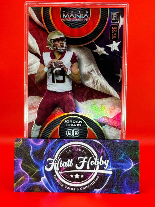 2024 Wild Card Auto Mania Jordan Travis #AMAD-JT - American Flag Mojo /25