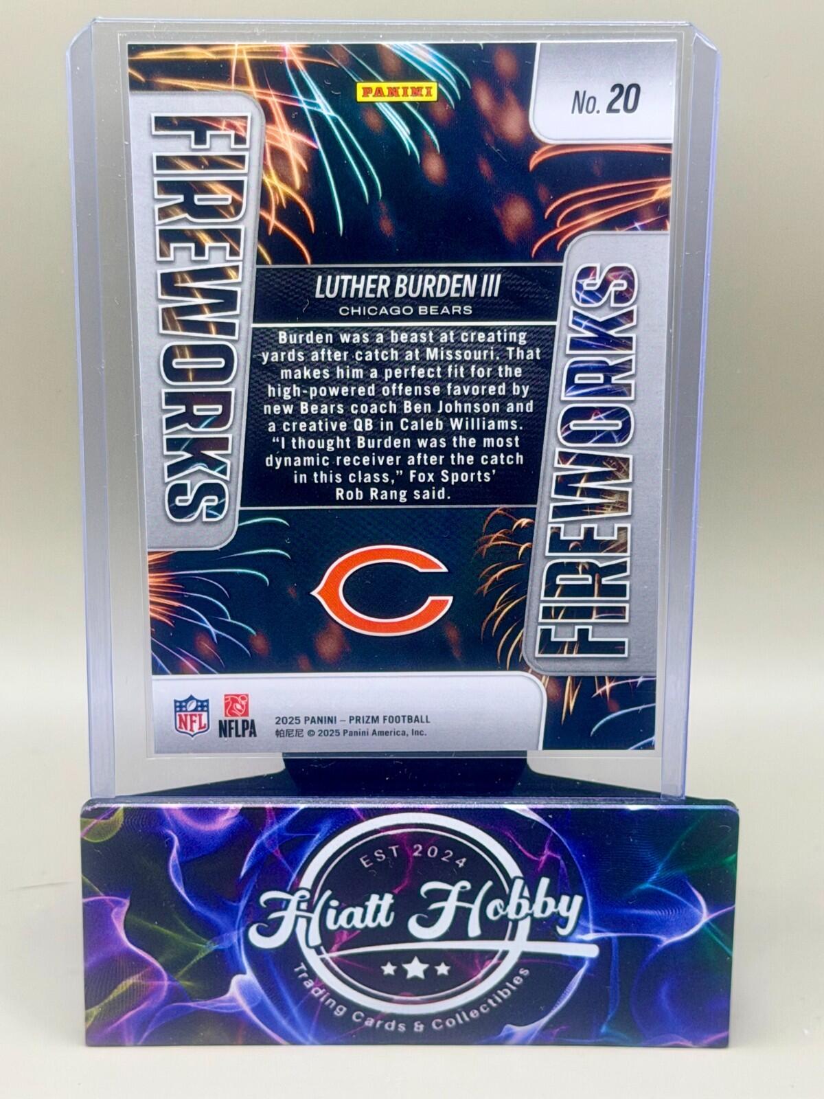 2025 Panini Prizm Football - #20 Luther Burden III - Fireworks (RC)