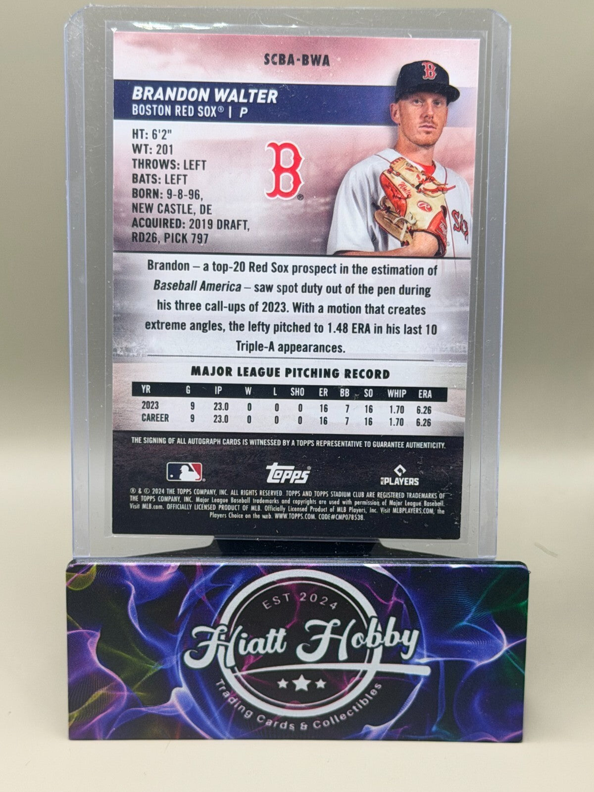 2024 Topps Stadium Club - #SCBA-BWA Brandon Walter Auto (AU, RC)