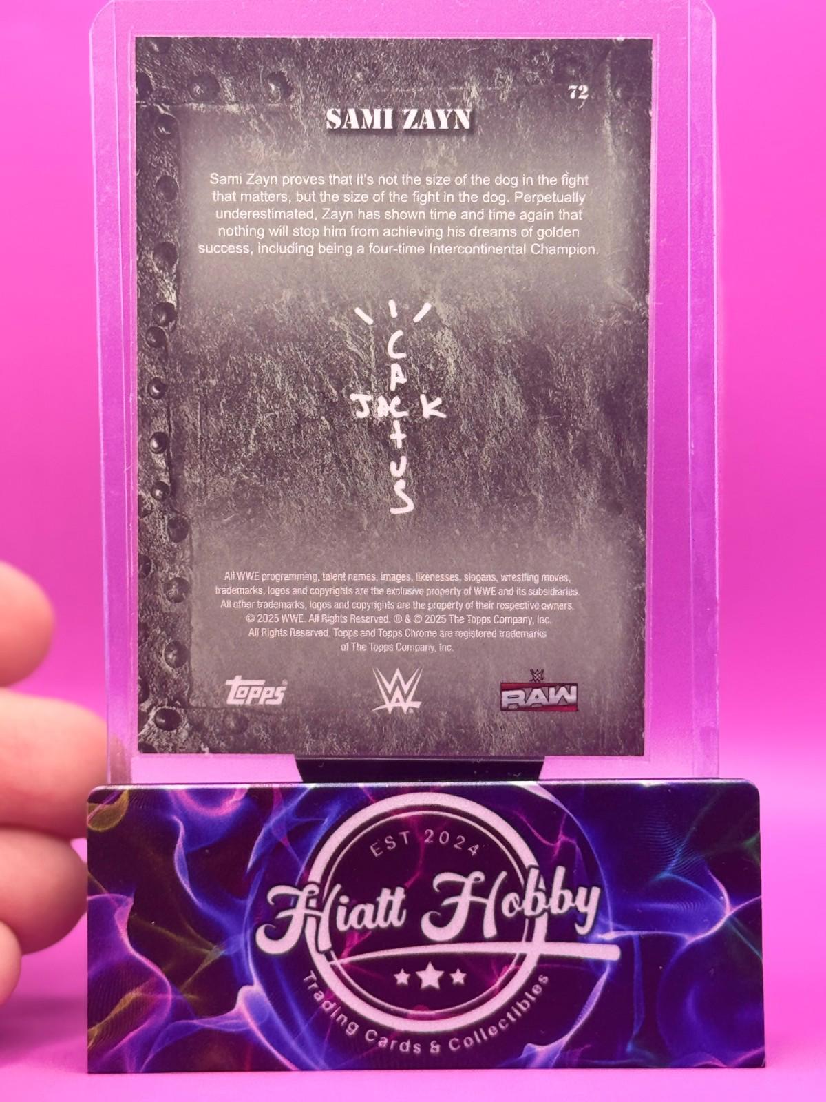 2025 Topps Chrome Cactus Jack WWE - Sami Zayn #72