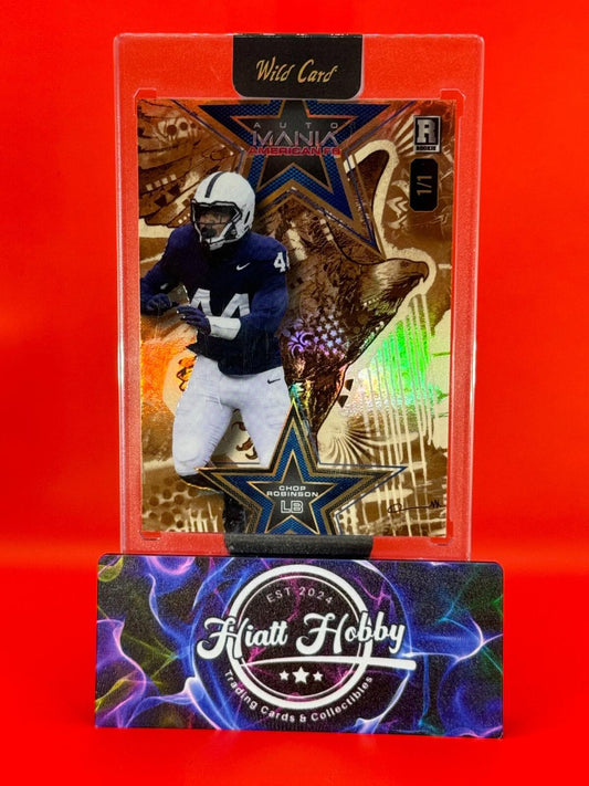 2024 Wild Card Auto Mania - Chop Robinson - AMS-CR - Golden Eagle - 1/1 🔥🔥