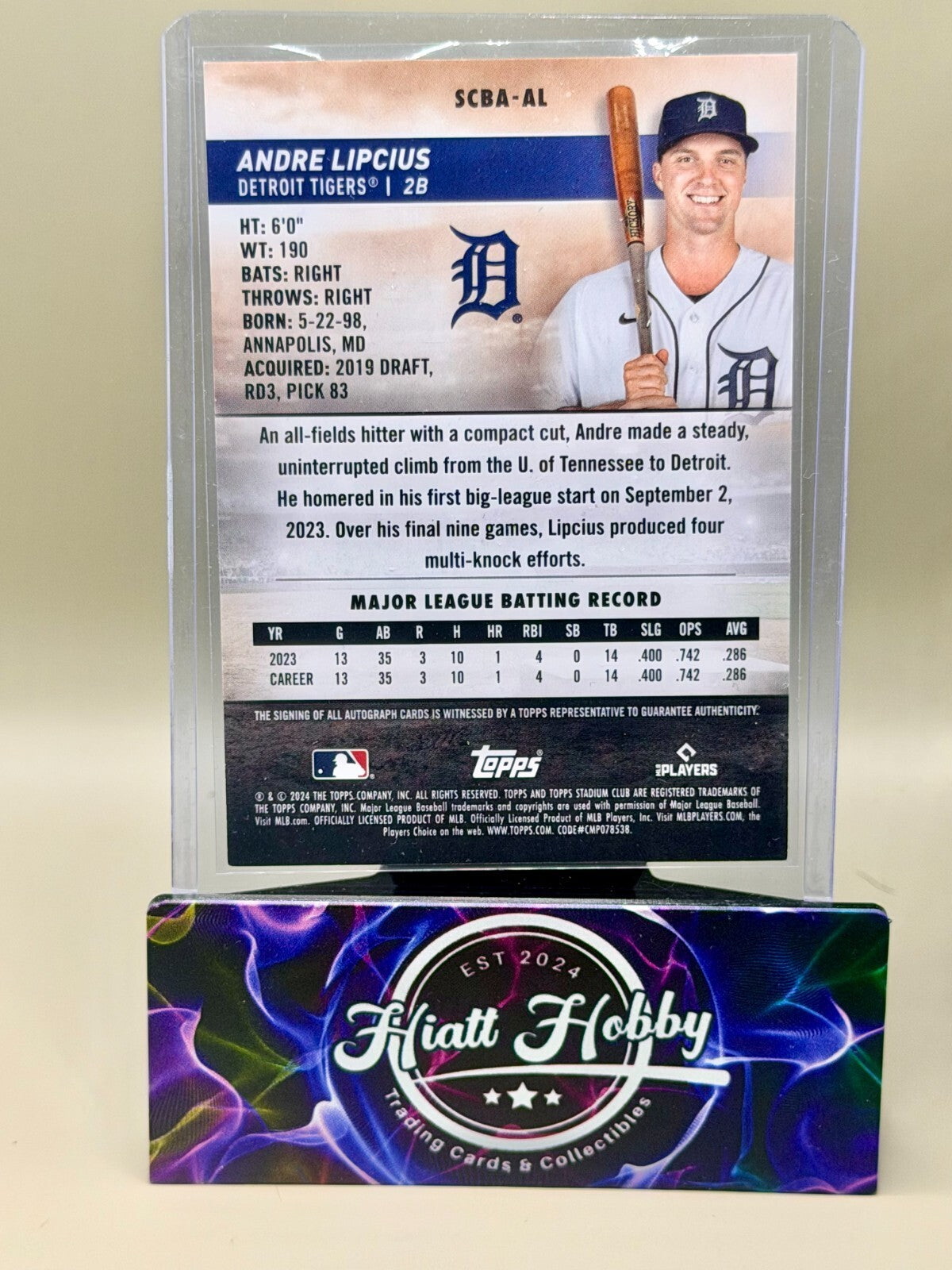 2024 Topps Stadium Club - #SCBA-AL Andre Lipcius Auto (AU, RC)