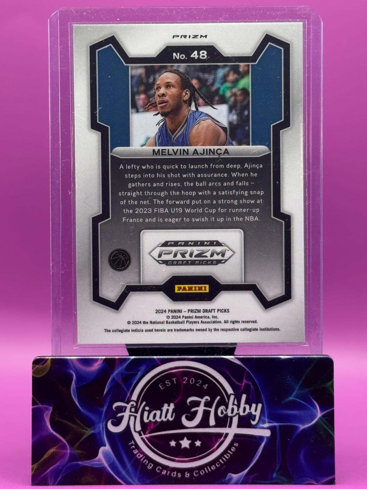 2024 Panini Prizm Draft Picks - Melvin Ajinca #48 - Purple Wave