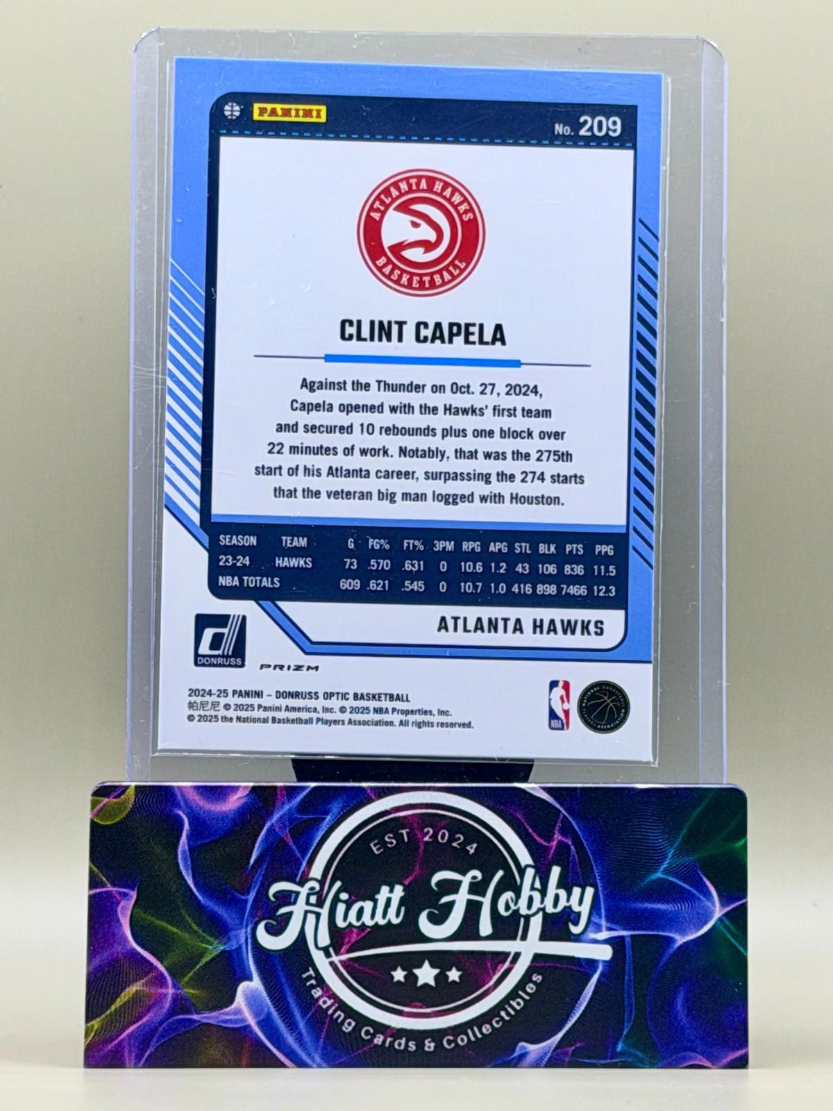 2024-25 Panini Donruss Optic - Clint Capela #209 - Purple Prizm