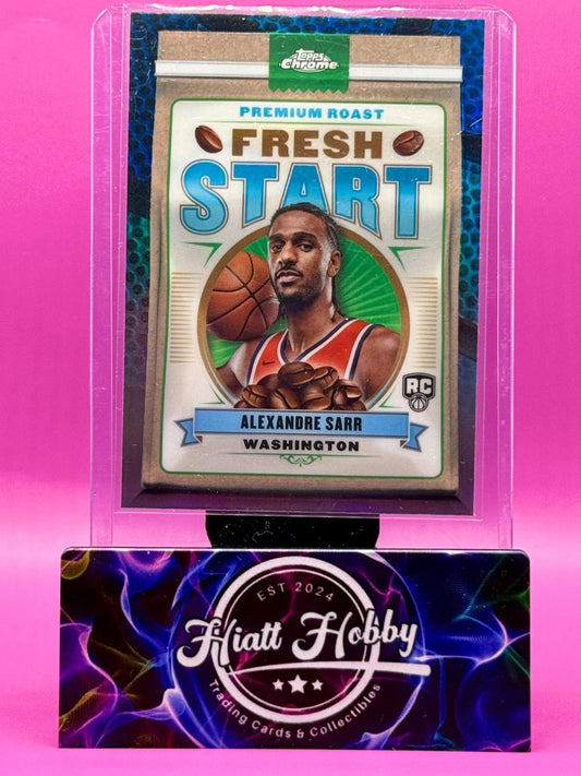 2024-25 Topps Chrome - Alexandre Sarr #FS-2 - Fresh Start - Blue Ball Refractor