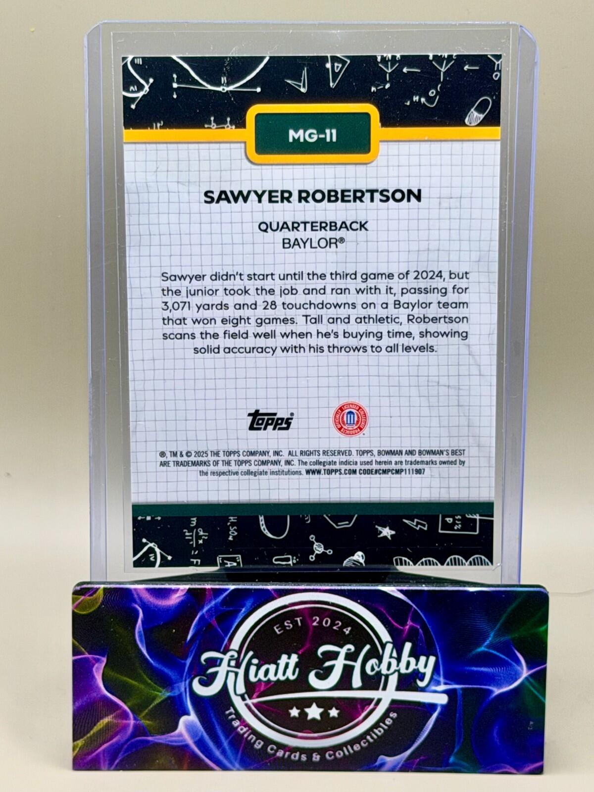 2025 Bowman's Best U - #MG-11 Sawyer Robertson - Making the Grade - Shimmer
