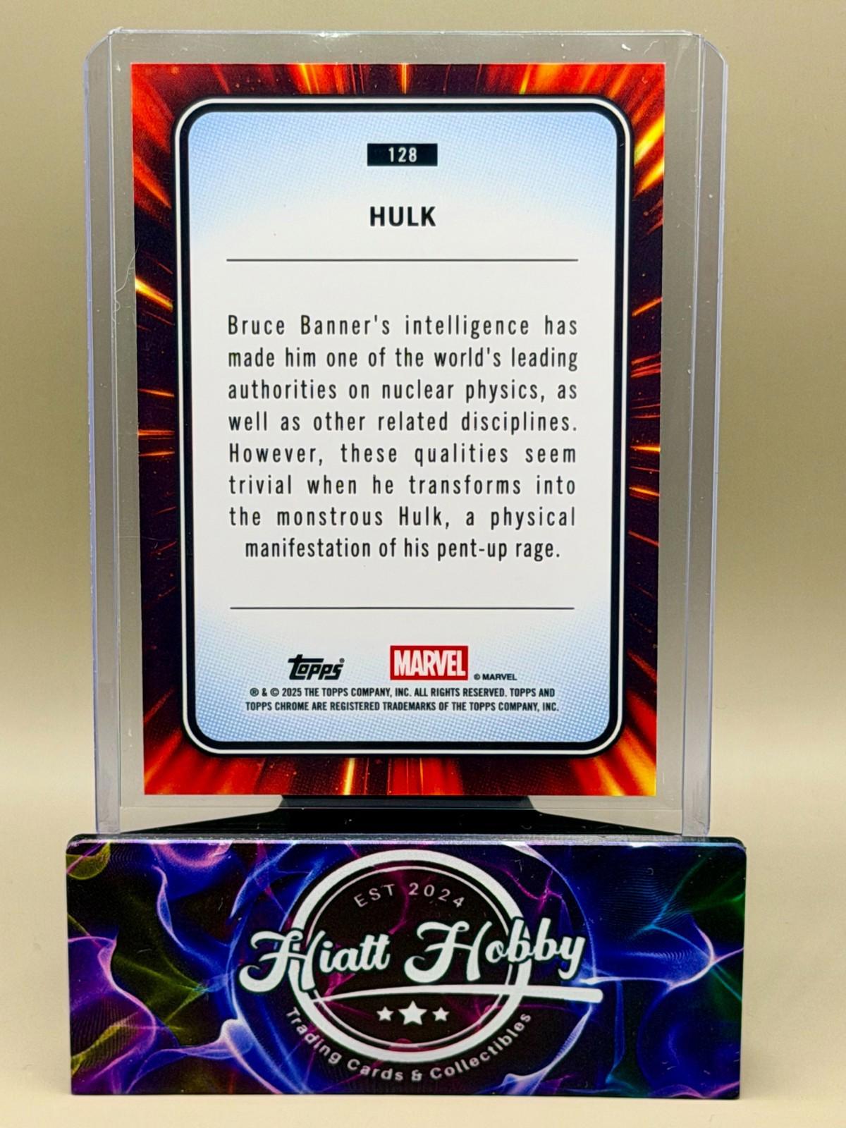 2025 Topps Chrome Marvel Comics - Hulk #128 - Blue /299