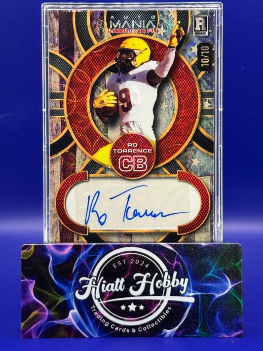 2024 Wild Card Auto Mania - Ro Torrance #AMAC-RT - Vintage Flag Auto 10/10