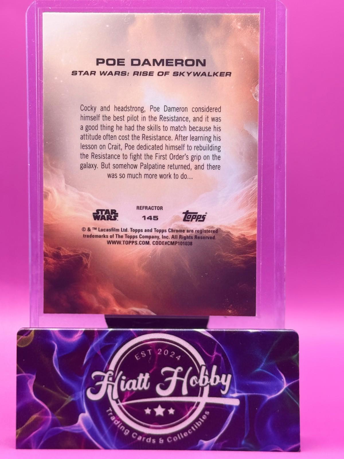 2025 Topps Chrome Star Wars - Poe Dameron #145 - Refractor