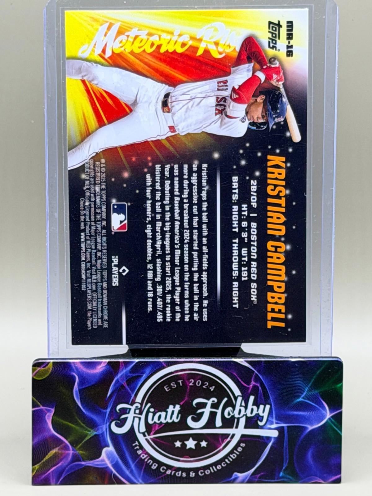 2025 Bowman Chrome - Kristian Campbell #MR-16 - Meteoric Rise - Mojo Refractor (